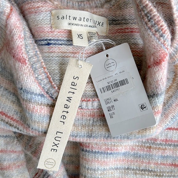 SALTWATER LUXE louie midi sweater tank dress in multi xs - Picture 4 of 4